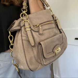 COACH Kristen Pinnacle Leather Laila Round Satchel Crossbody